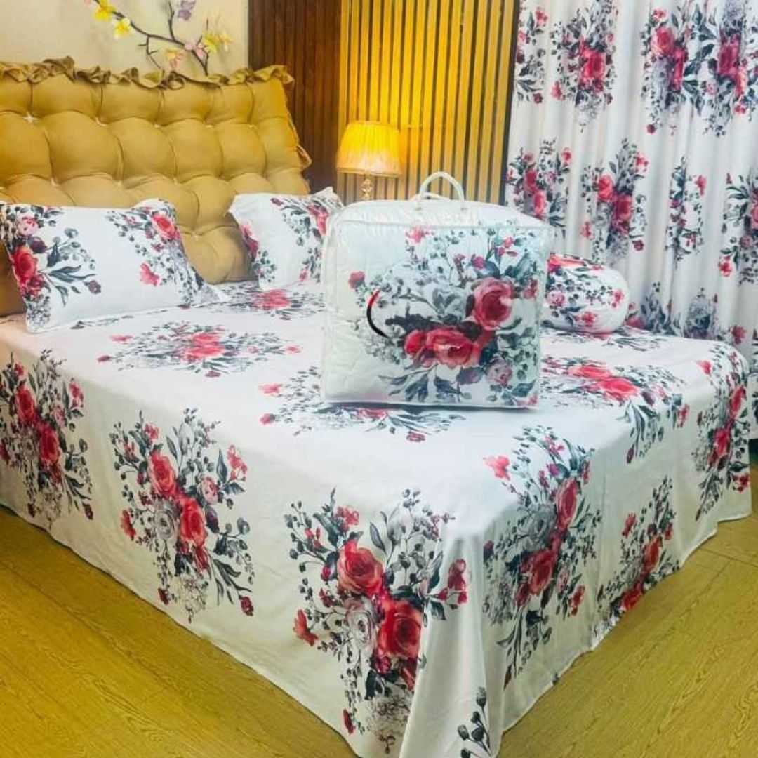 ৫,পিছ,সেট,প্রিমিয়াম,কোয়ালিটি,টুইল,কটন,ফেব্রিক্স,কমফোর্টার